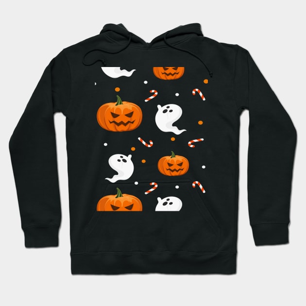 Halloween Pattern Hoodie by DragonTees